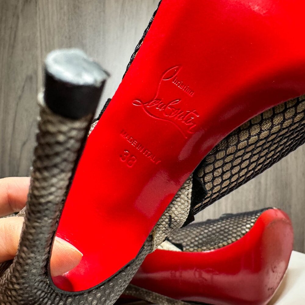 Louboutin Attention fishnet ankle boots - Picture 8 of 9